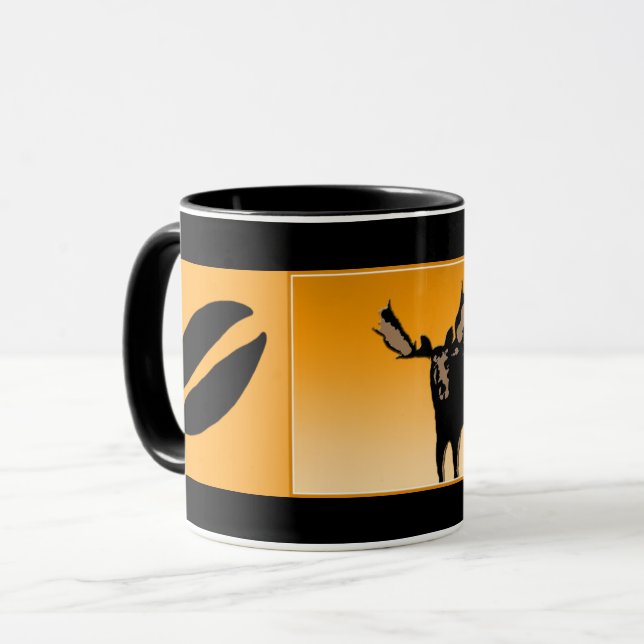 Moose at Sunset  - Original Wildlife Art Mug (Front Left)
