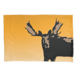 Moose at Sunset  - Original Wildlife Art Pillowcase