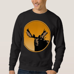 Moose at Sunset  - Original Wildlife Art Sweatshirt