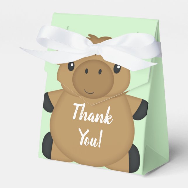 Moose Baby Shower Favour Box (Front Side)