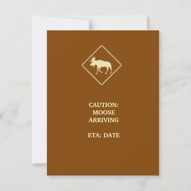 Moose Baby Shower Invitation (Front)