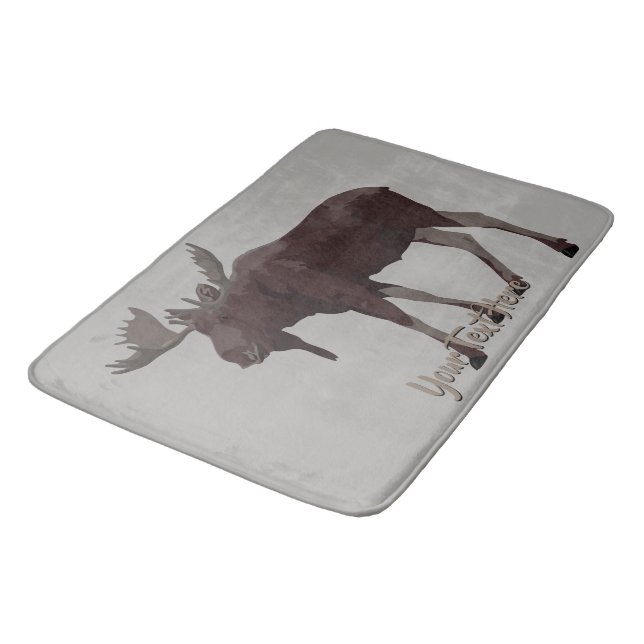 Moose Bath Set Custom Canada Moose Bath Mat (Angled)