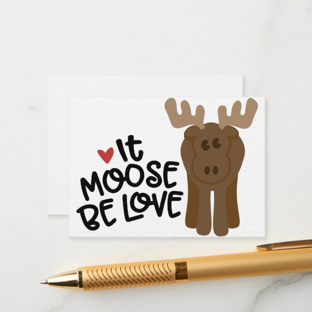 Moose Be Love Enclosure Card (Front/Back In Situ)