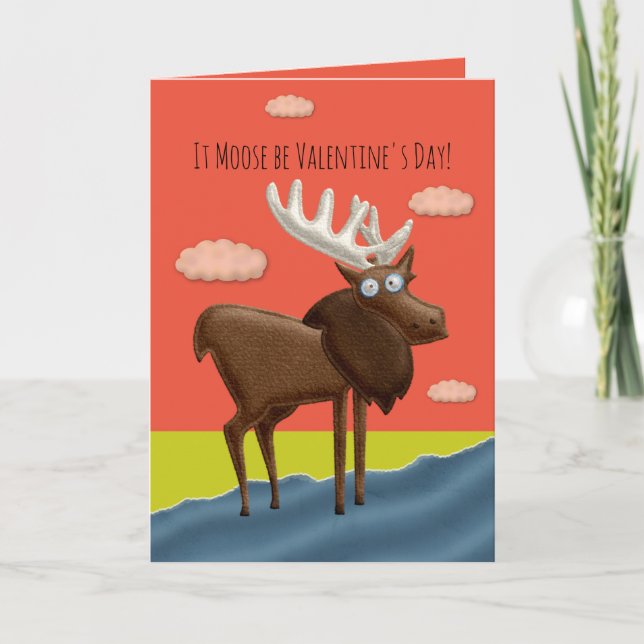 Moose Be Valentine Card (Front)