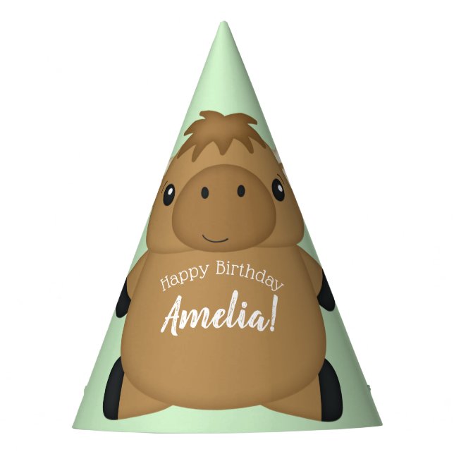 Moose Birthday Party Green Hat (Front)