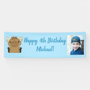 Moose Birthday Party Photo Banner