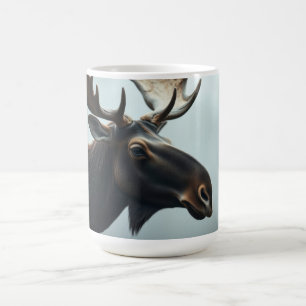 Moose blue design coffee mug