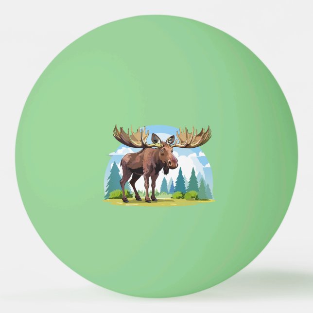 Moose buck ping pong ball (Front)