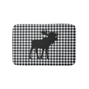 Moose Buffalo Check Mountain Living Bath Mat