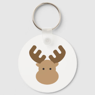 Moose Button Keychain