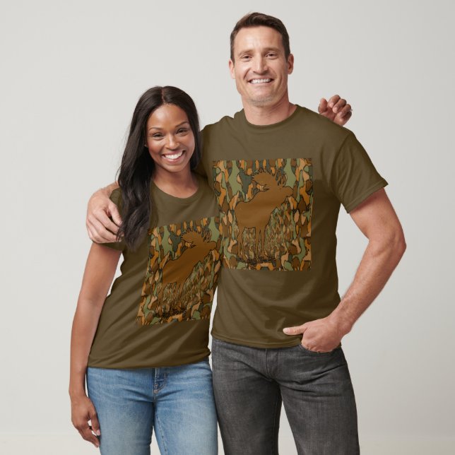 Moose Camouflage Gifts and Invitations T-Shirt (Unisex)