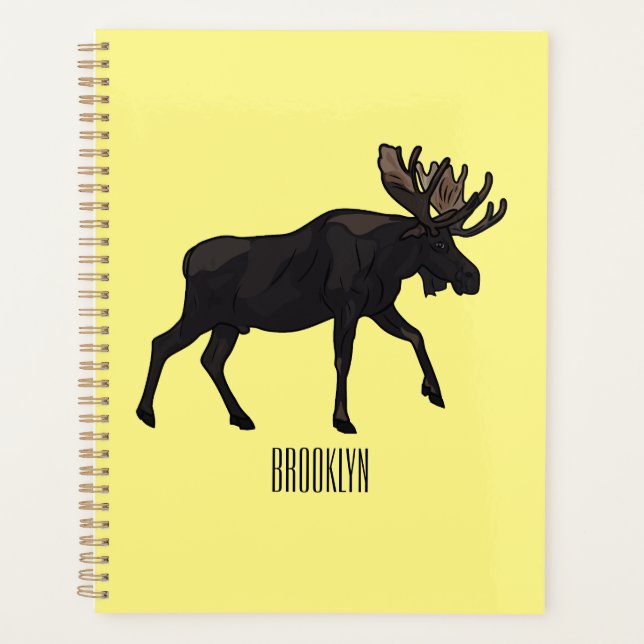 Moose cartoon illustration planner (Front)