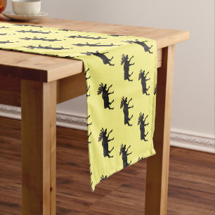 Moose cartoon illustration short table runner