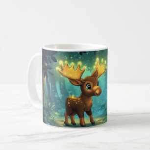 moose Cartoon Style vibrant Cute Colorfull Coffee Mug