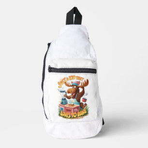 Moose Chef Cooking Up a Storm Sling Bag