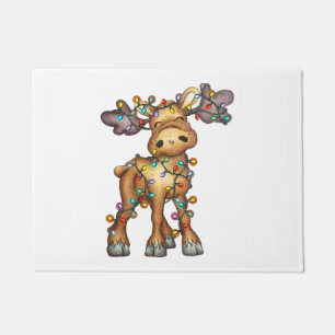 Moose Christmas Doormat