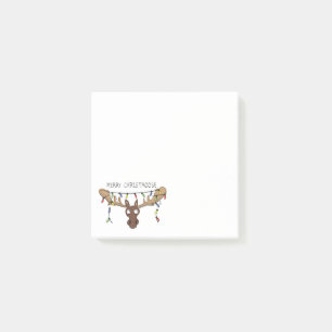 Moose Christmas Funny Cartoon Kids Post-it Notes