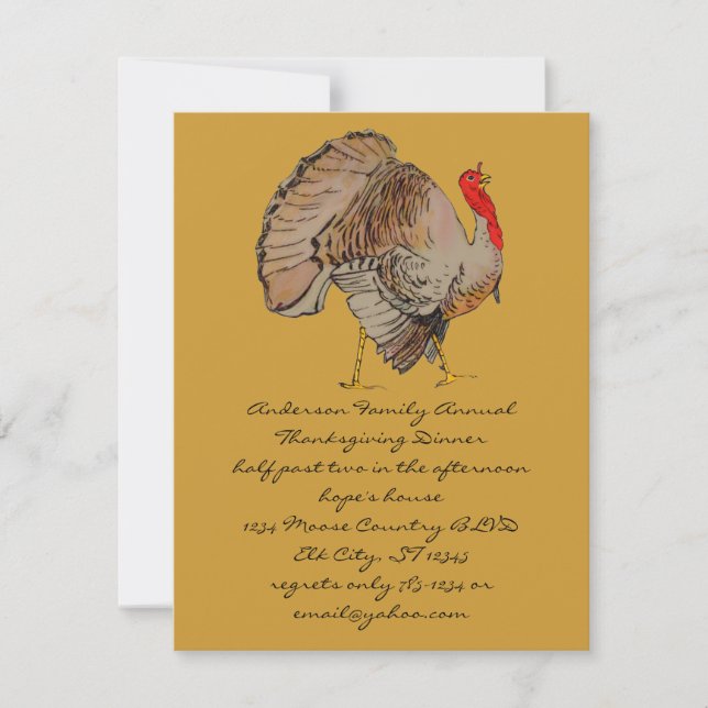 Moose Christmas Invitation (Front)