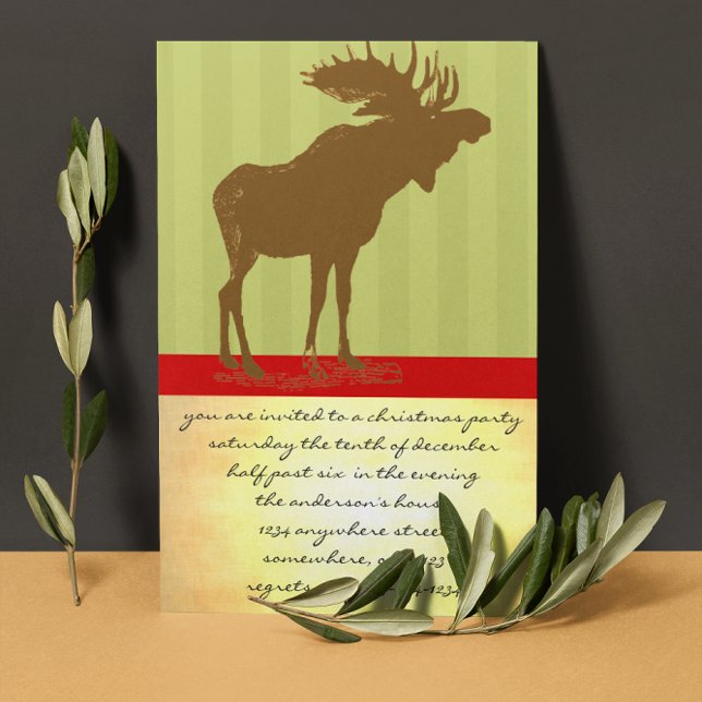 Moose Christmas Invitation (Creator Uploaded)