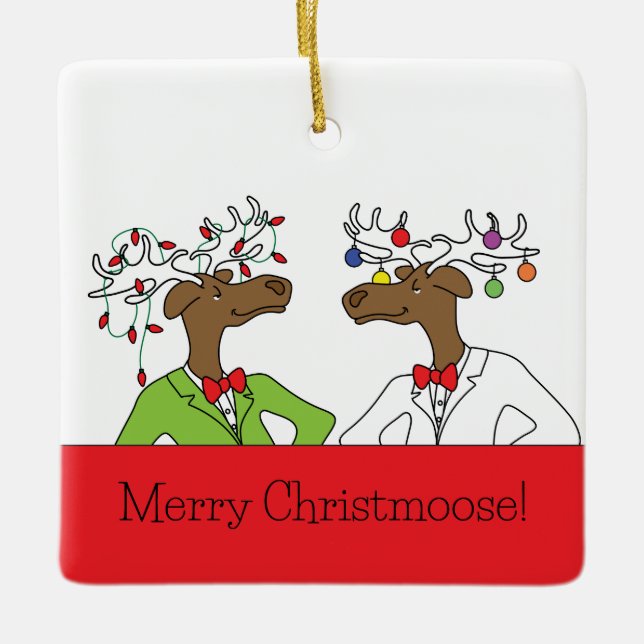 Moose Christmas Ornament (Front)