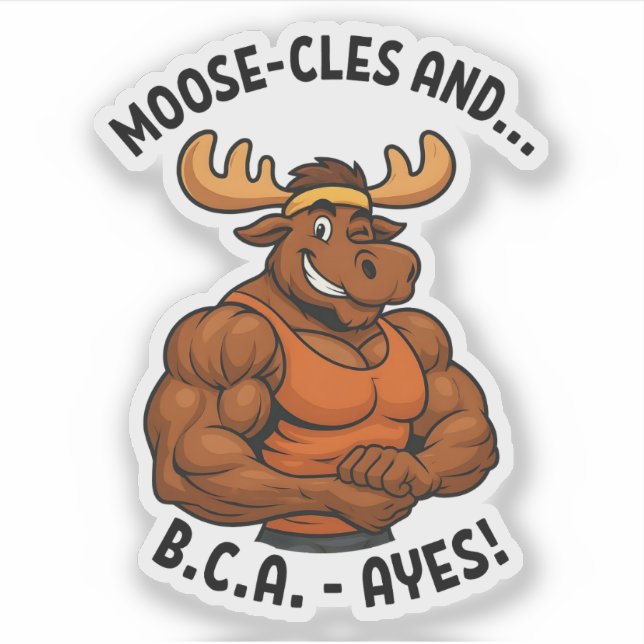 Moose-cles and BCAAs – Funny Gym Moose Workout (Front)