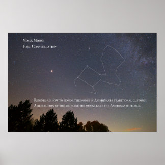 Moose Constellation Ojibwe Poster