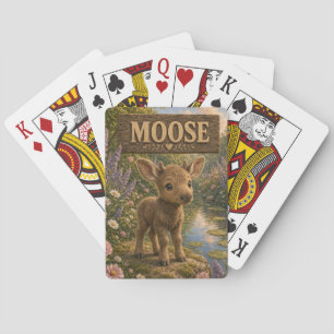 Moose Cute Baby Storybook Nursery Animal Playing Cards