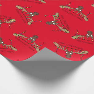 Moose Cute Funny Christmas Wrapping Paper