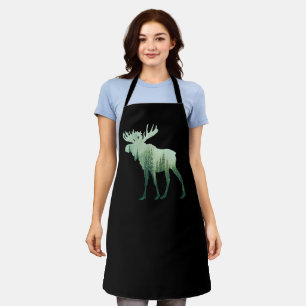 Moose Deer And Forest Nature Apron