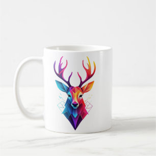 moose,deer,colourful art coffee mug