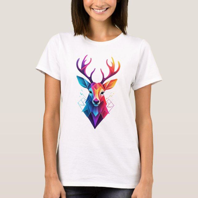 moose,deer,colourful art T-Shirt (Front)