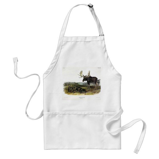 Moose Deer (Moose - Alces alces) by Audubon Standard Apron (Front)