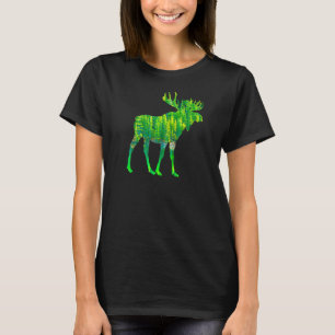 Moose Deer Reindeer Animal Motif Wilderness Forest T-Shirt