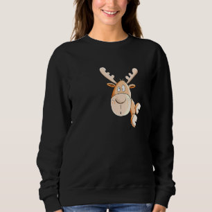 Moose Deer Reindeer Design For Wild Animal Sweatshirt