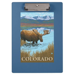 Moose DrinkingColorado Clipboard