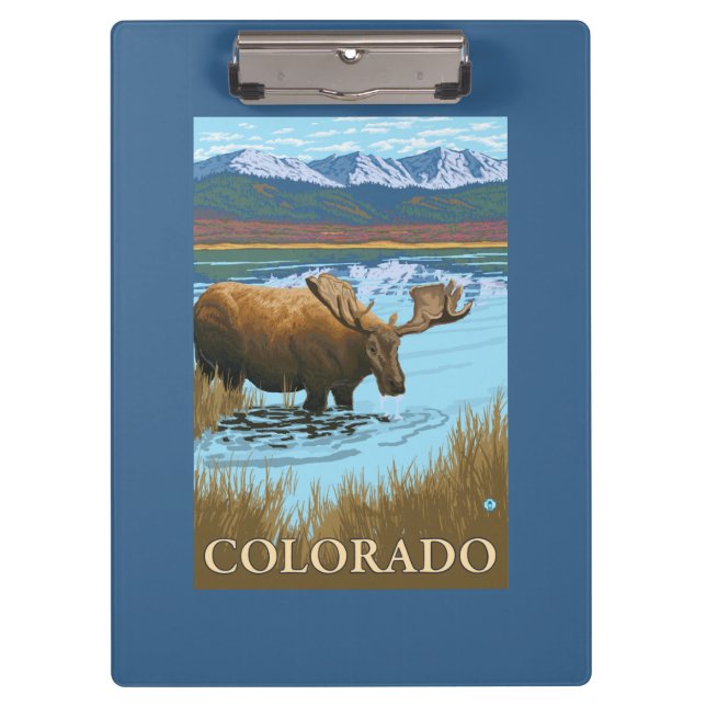 Moose DrinkingColorado Clipboard (Front)