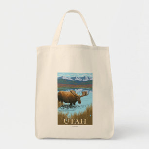 Moose DrinkingUtah Tote Bag