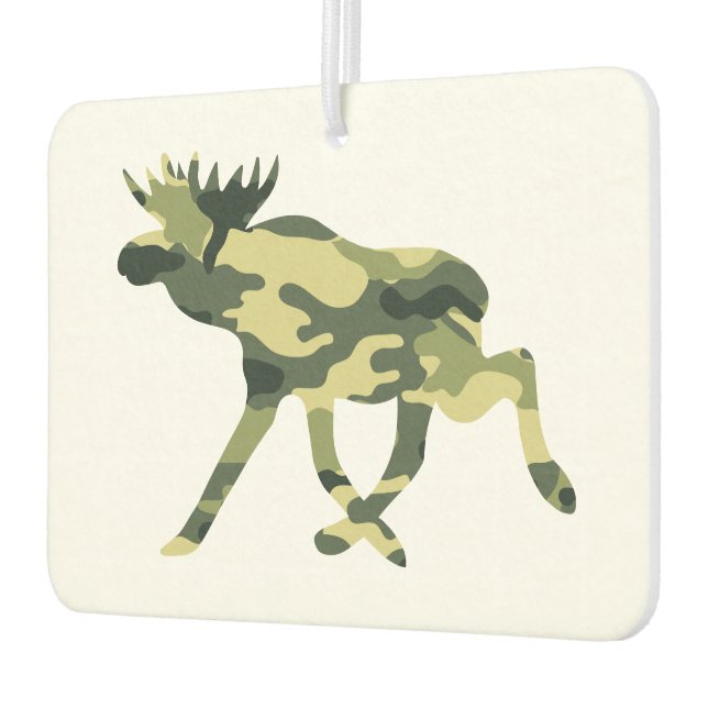 Moose / Elk Woodland Camouflage / Camo Car Air Freshener (Left)