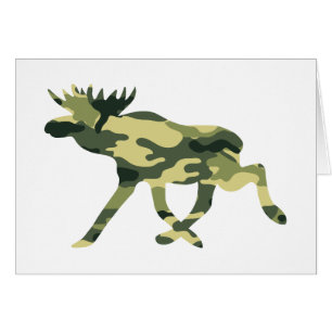 Moose / Elk Woodland Camouflage / Camo Card