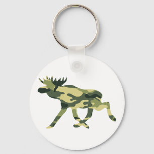 Moose / Elk Woodland Camouflage / Camo Key Ring
