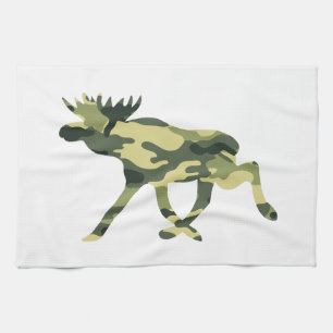 Moose / Elk Woodland Camouflage / Camo Tea Towel