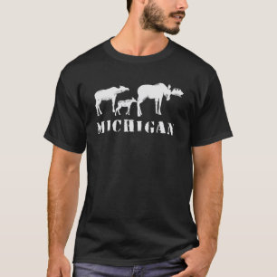 Moose Family Michigan  for Yoopers T-Shirt