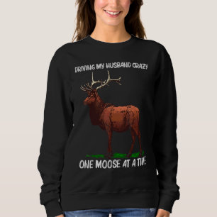 Moose For Women Mum Elk Deer Animal Moose Sweatshirt