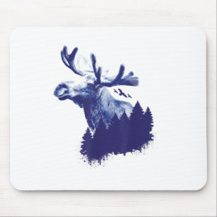 Moose Forest Trees Environmental Protection _1 Mouse Pad
