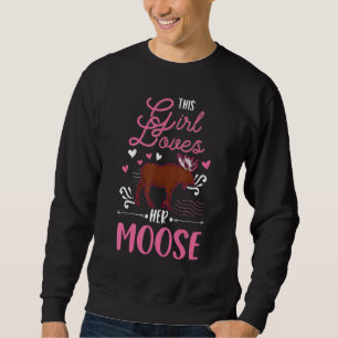 Moose Girl Scandinavia Moose Antler_1 Sweatshirt