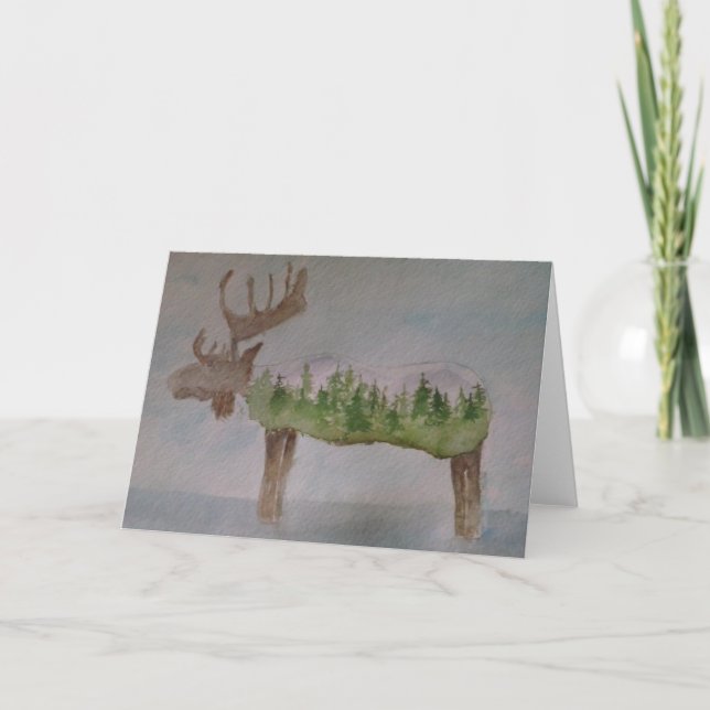 Moose Greeting Card (Front)