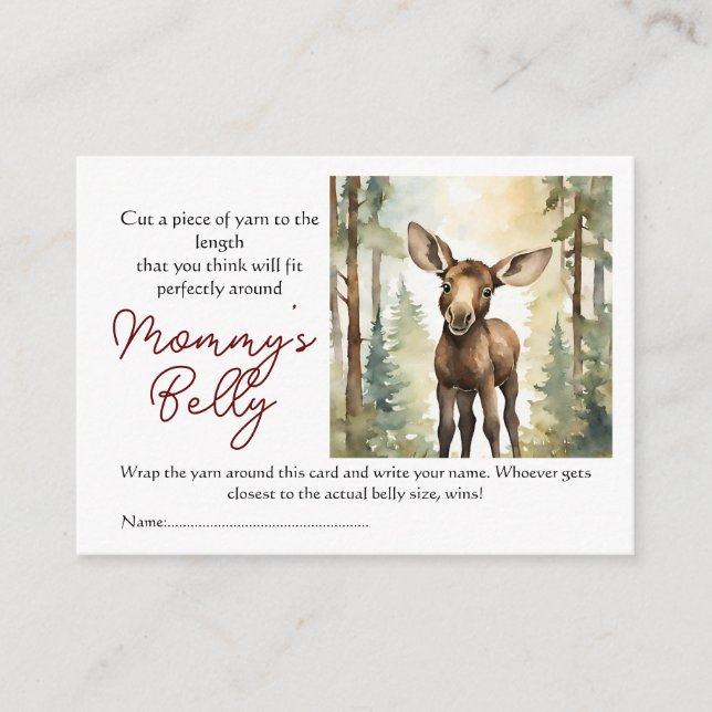 Moose Guess Mum's Belly Size Baby Bump Game Enclosure Card (Front)