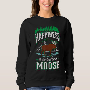 Moose Happiness Scandinavia Moose Antler Sweatshirt