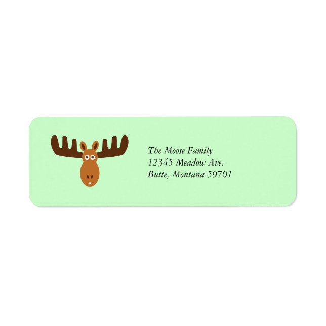 Moose Head_Classic customisable Return Address Label (Front)
