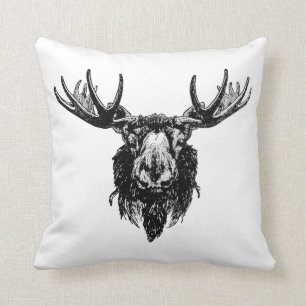 Moose head cushion